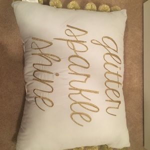 NEW “glitter sparkle shine” pillow
